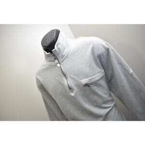 Nautica Zip Neck Pullover Sweater Gray Long Sleeve Mens Size XL